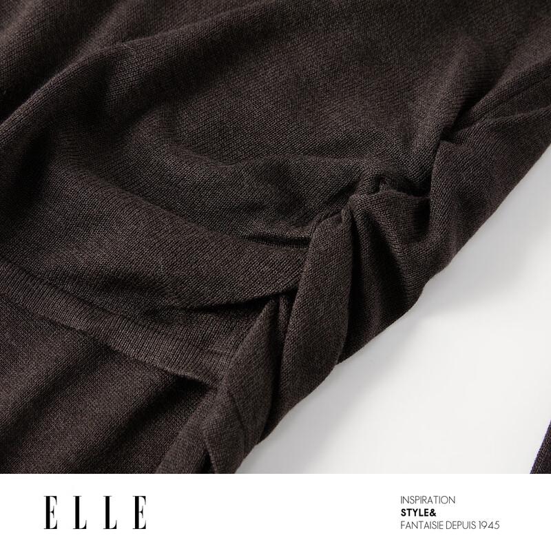 ELLE Элегантное приталенное платье-двойка из искусственной ткани