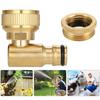 2Pcs Brass Hose Connection 1/2"And 3/4" Garden Quick Coupling Adapter For Hose Line Hose Bibs And Watering Equipment