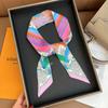 2025 Корейская Мода Новая Женская Твиловая Декоративная Лента Маленький Шарф Ремешок Ручка для Сумки Лента Повязка для Волос Маленький Шарф Повязка на Голову