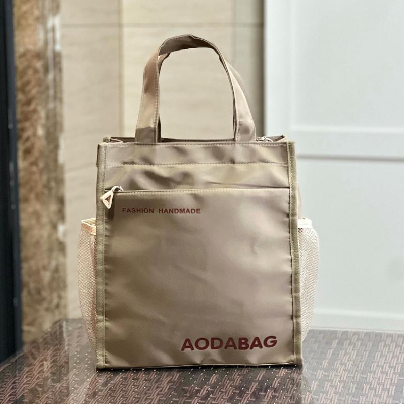 Повседневная сумка-тоут из ткани Оксфорд с принтом книг и боковыми карманами для женщин и студентов