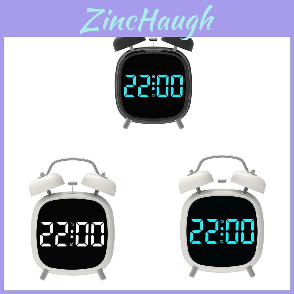 Electronic Metal Alarm Clock Featuring Led Screen And Powerful Chime For Home Sleep Aid