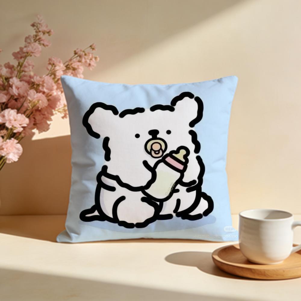 Hot LLine Puppier Cushion Cover Stylish Washable Pillow Cover Ideal for Couch Bedroom Car Decoration