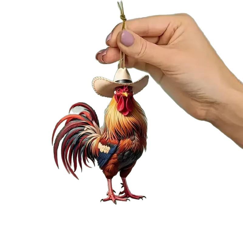 Rooster-shaped Backpack & Car Pendant Ornament