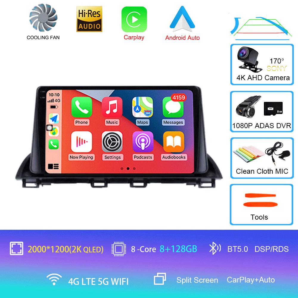 Автомагнитола Android 14 Carplay Auto Для Mazda 3 Axela 2013-2018 Стерео GPS Навигация Мультимедийный Видеоплеер Автомагнитола Головное Устройство