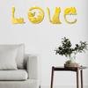4 шт. наклейки с надписями «Любовь кота», самоклеящиеся наклейки на стену с изображением кота, акриловые наклейки на зеркало, настенные художественные наклейки для гостиной, спальни, детской комнаты