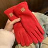 Thick Winter Fleece Lined Gloves Cold Proof Warm Full Finger Gloves  Outdoor Activities