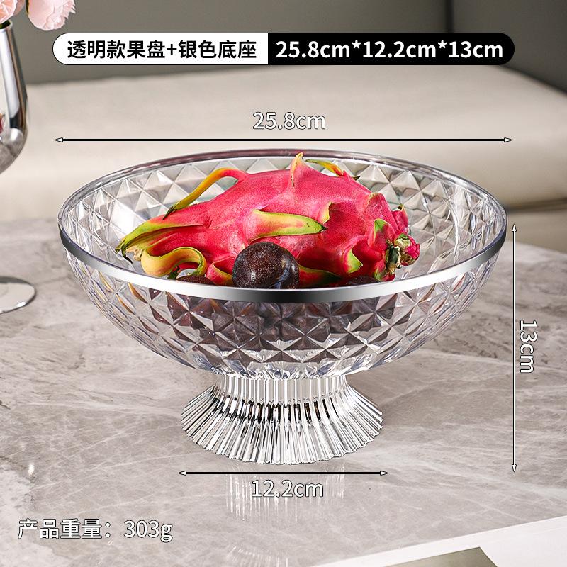 Кухонные фруктовницы большой емкости Пластиковая тарелка для сухофруктов Закуски Конфеты Сервировочный поднос с дренажем Посуда