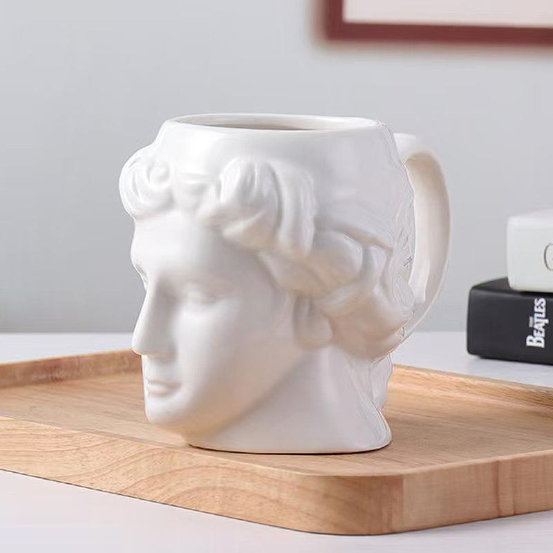 Кружка Керамическая Бог Солнца Аполлон Ретро Чашка для воды Скульптура Лицо Кружка