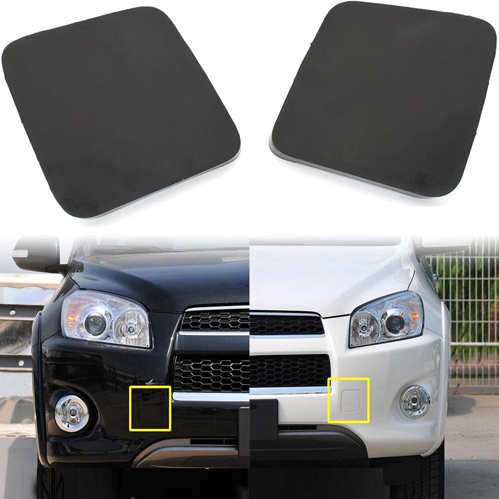 2Pcs Tow Cover Eye Hook Front Bumper Right Left Cap 53286-0R040 For Toyota Rav4 2011-2012