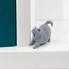 3D-печатная статуэтка зевающего кота, милая фигурка спящего кота для полки, спальни, современный минималистичный декор для дома, подарок для любителей кошек