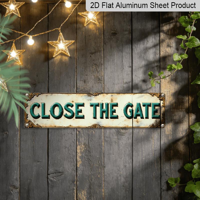 2D FLAT Retro "closed" Metal Aluminum Decorative Sign-country Farmhouse Entrance, Garden, Porch Decoration-heavy Structure-3.9X15.7 Inches, Easy To