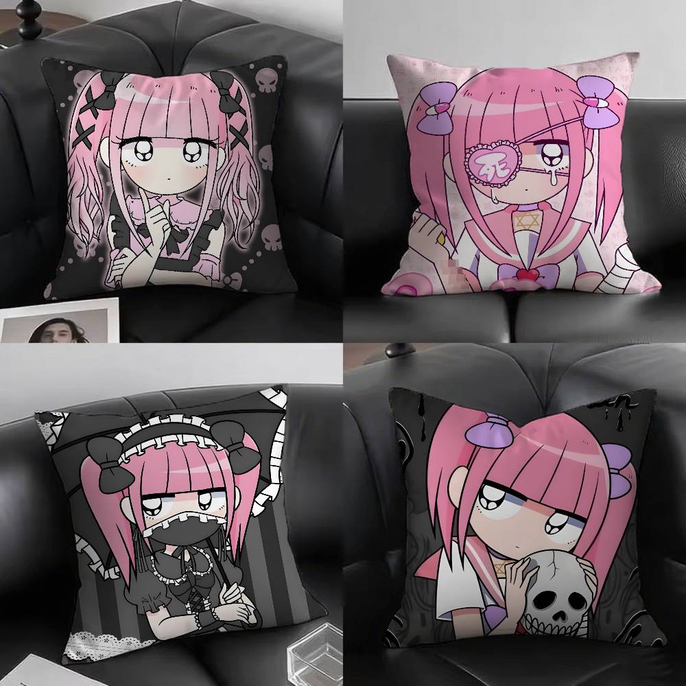 1 шт. Наволочка Менхера Чан Модная квадратная наволочка Спальня Диван Комната Инс Украшение Досуг