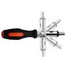 1/4 Inch Hex Interface 180° Adjustable Screwdriver Hand Tool T-type Screwdriver  Bicycle Repair