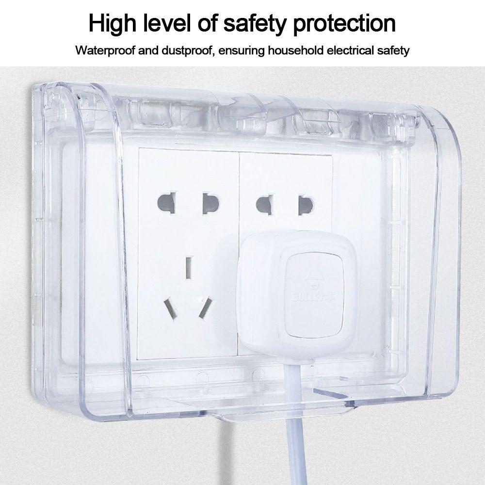 Самоклеящаяся защитная крышка для выключателя Настенная защита Розетка Защита электрической вилки Ванная комната