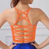 Противоударный жилет для йоги 2024: Спортивный бюстгальтер без спинки с подкладкой и сборками