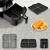2 Piece Square/Rectangular Air Fryer Waffle Mold Silicone Baking Mold Portable Waffle Maker  Oven