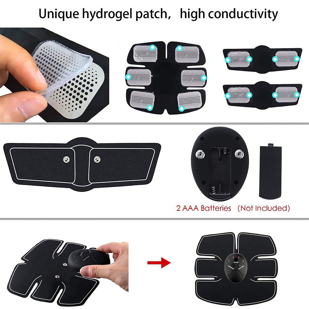 Смарт-электроимпульсное фитнес устройство для стимуляции мышц рук, ног, брюшного пресса с дистанционным управлением