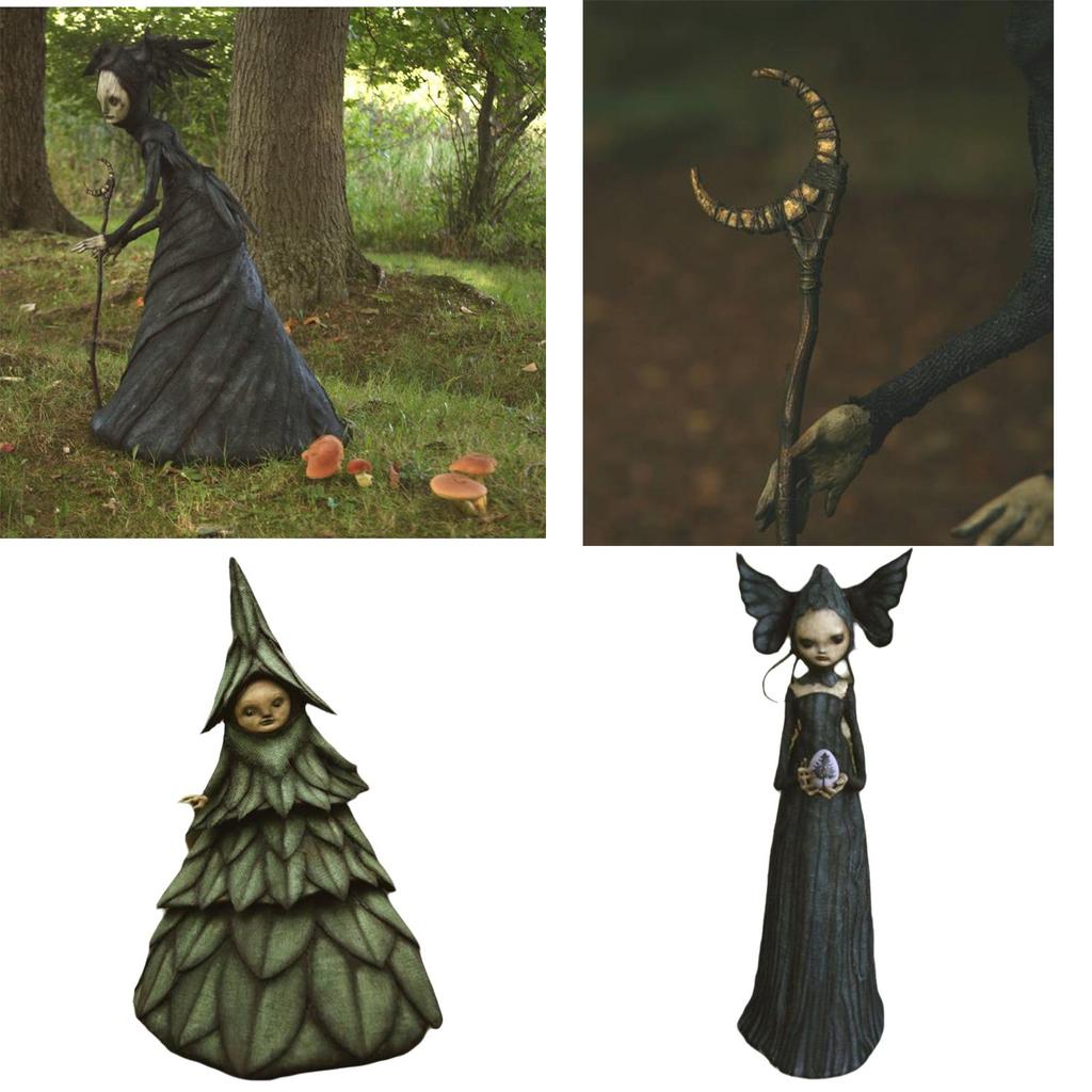 Whimsical Witch Resin Craft For Home And Garden Enhancement During Halloween