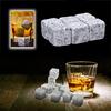 ADM 6 Pcs Whisky Ice Stones Wine Drinks Cooler Cubes Whiskey Rocks Granite Pouch