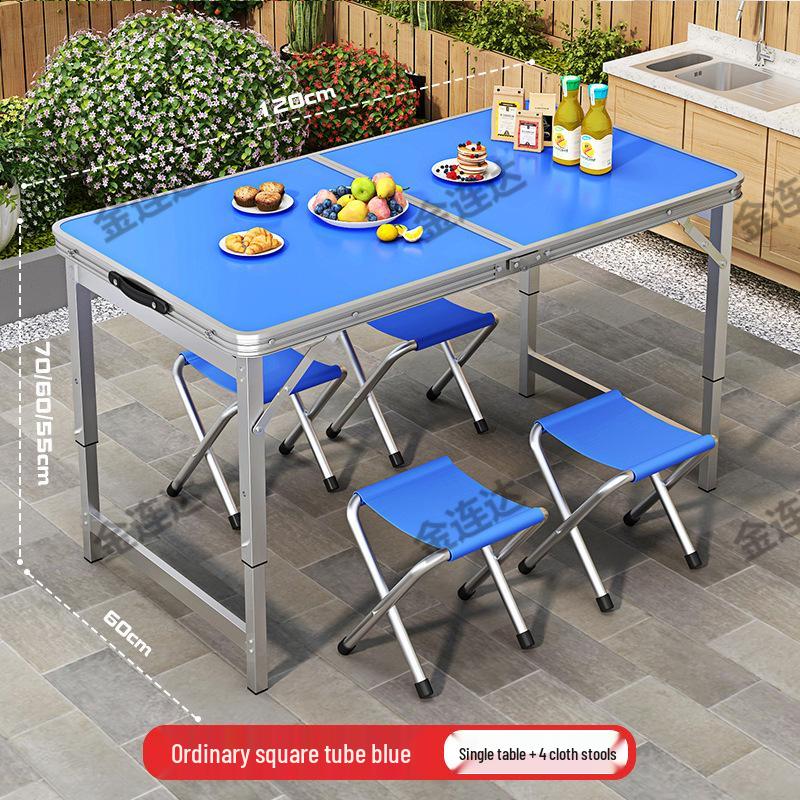 Портативный алюминиевый складной стол для обедов на открытом воздухе и рыночных прилавков - Регулируемый и компактный