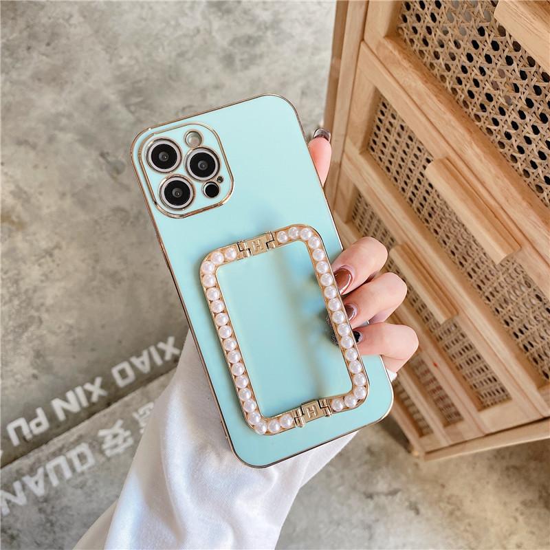 Чехол с металлической квадратной пряжкой и 3D жемчужным покрытием для Samsung S23 S22 Ultra S21 A14 A24 A34 A54 A13 A23 A33 A53 A12 A32 A52/Redmi 12 10 9A 9C 9T Note 11 12