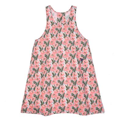 Фартук с цветочным принтом Фартук 247074 Розовый [Kusuguru Japan] А-силуэт M-L