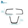 Real Soft Carbon Fiber Sticker For Ford Mustang GT 2024 2025 LHD RHD Car Steering Wheel Button Frame Interior Trim Accessories