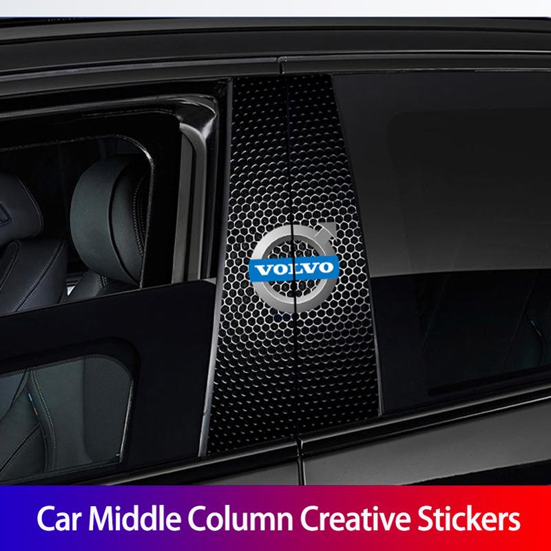 Car Stickers Car Middle Column Creative Stickers For Volvo V60 V40 XC90 S60 C30 V50 V70 S90 AWD Car Modification Decorative Film KF1