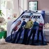 Star Trek Throw Lightweight 240g Flannel Blanket Soft Skin-friendly for Summer Cooling