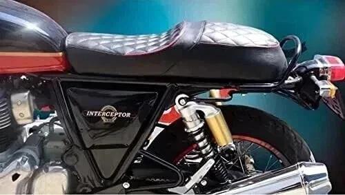 Полная сборка сиденья Черная с красной окантовкой Подходит для Enfield Interceptor 650