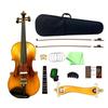 The Silvio 44 Full-size Violin Set Includes a Carry Case and Accessories and Is Constructed of Straight Maple with Ebony Trim and a Solid Back.
