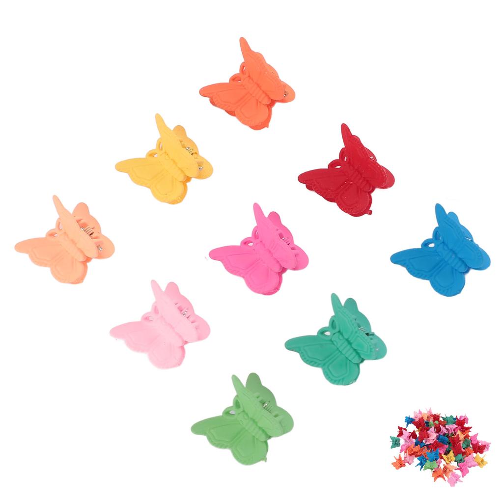 100pcs Mini Butterfly Hair Claw Clips Matte Adorable Hair Accessories Small Hair Clips for Women Gir