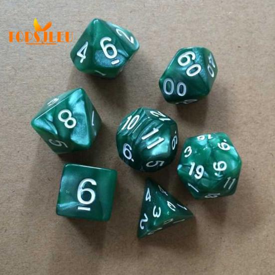 KTV Party Multicolor Polyhedral Numbers Dice - 7Pcs, Table Board Game Supply Gift