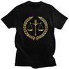 Мужская футболка Custom Law Golden Scales Of Justice с короткими рукавами, футболка для юриста, юридической вечеринки, приталенная, 100% хлопок