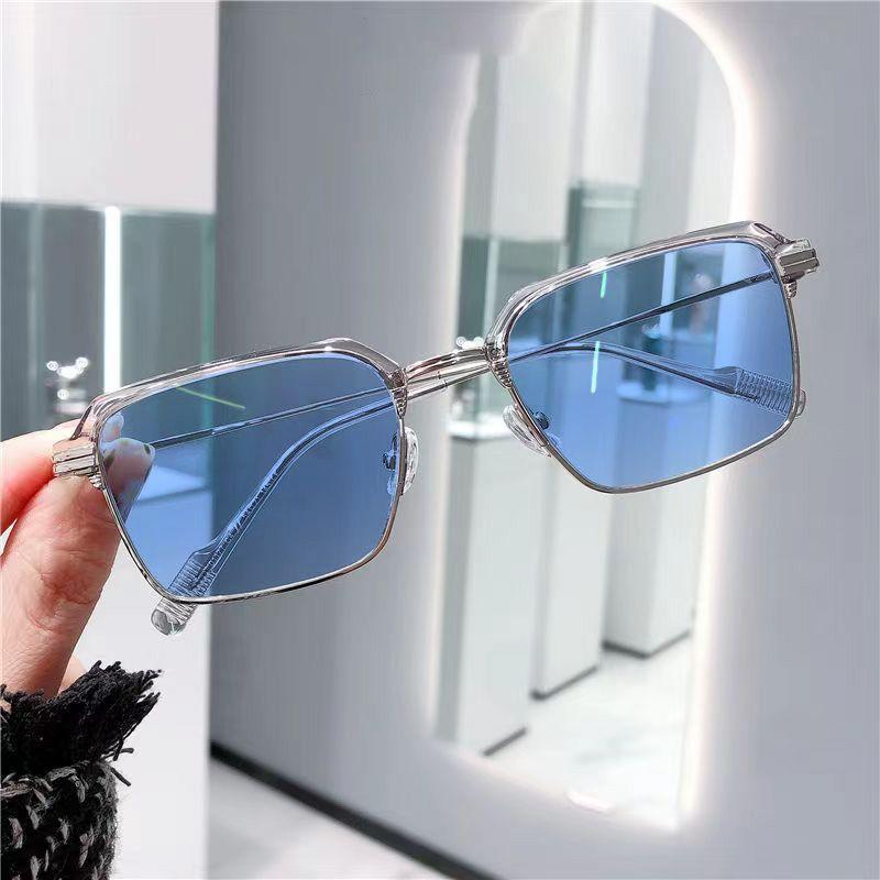 Piushuai Color Changing Myopia Glasses Men's Anti-Blue Light High Definition Can Be Matched with Eye Protection Trendy Square Frames