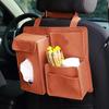 Multifunctional Car Seat Organizer Oxford Fabric Felt Car Back Multi Pocket Storage Bag with Tablet Holder Protector for Kids