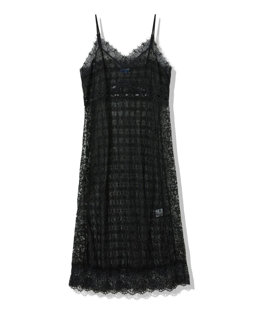 Penfield Crochet Mix Long Dress Black_Fs2Ws53F