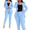 2024 Elegant Women's Casual Double-Breasted Suit In Solid Colors