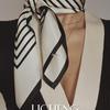 Yang Caiyu Style Striped Silk Square Scarf - Summer Sunscreen Accessory & Headband
