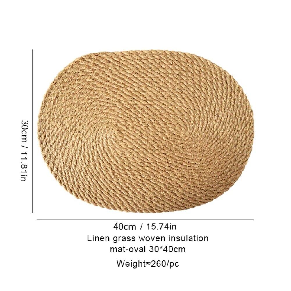 Льняные тканые салфетки, соломенные подставки, хлопковые и льняные салфетки под миски в японском стиле, салфетки под кастрюли, изоляционные коврики для обеденных столов