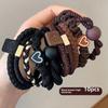 2025 High-End Women's Elastic Hair Tie with Durable Leather Cover