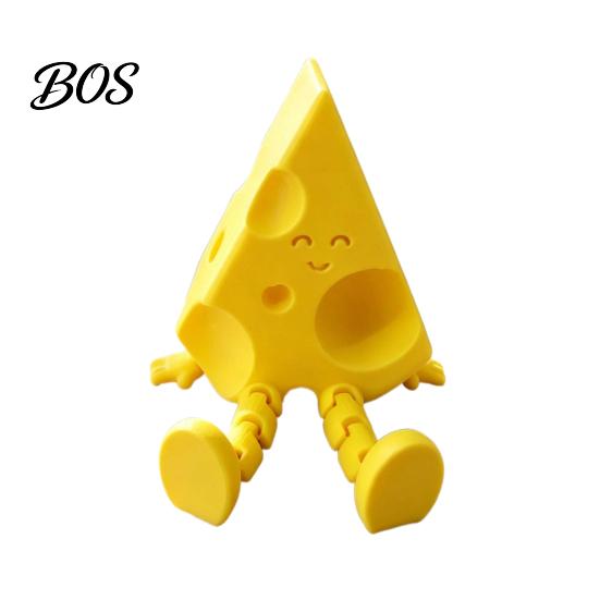 3D Printed Cheese Sculpture Novelty with Movable Joints, Funny Delicate Craftsmanship Figurine Slice Fidget Toy for Stress Relief, Office Desk