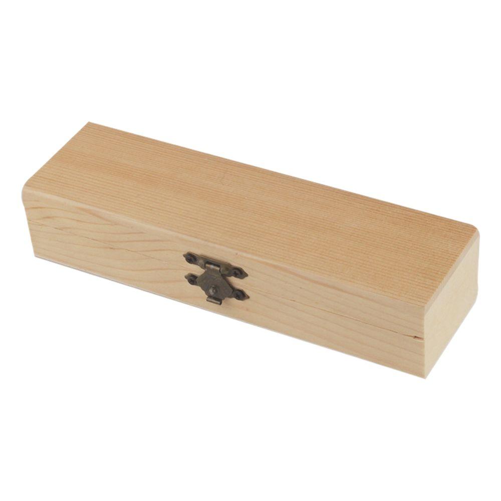 Прямоугольный деревянный пенал, неокрашенный деревянный ящик для хранения, канцелярский ящик, офис, спальня