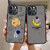 Astronauts Cosmonaut Cute Matte Case For Apple iPhone 14 11 13 7 12 Pro 7 XR XS Max 8 6s SE 2022 Soft Phone Cover