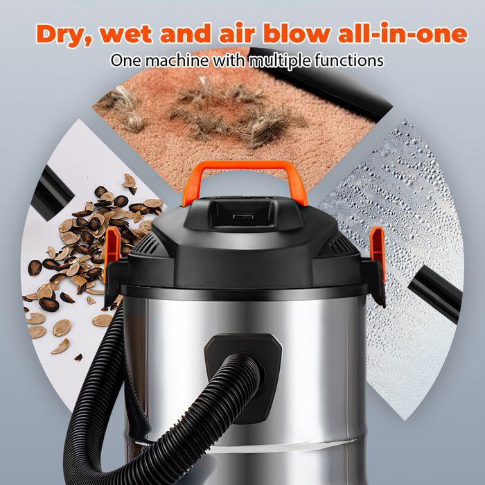 wet and dry vacuum cleaner 3 in 1 multifunctional, 1200 W, with blower function - orange