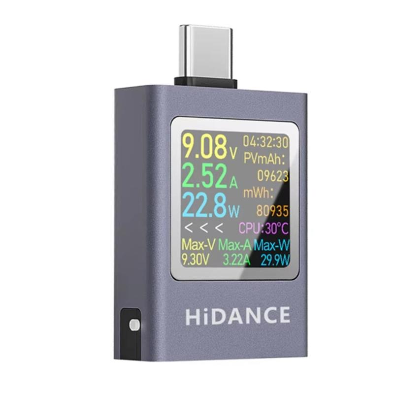 4,5-50 В 0-12 А Цифровой мультиметр Тестер метр Type-C Интерфейс Напряжения Ток Тестер для телефона Многофункциональный