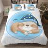 Lovely Sloth Duvet Cover Set Cartoon Animal Bedding Set For Girls Boys Teens Dorm Bedroom Decor Microfiber King Comforter Cover