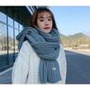 Autumn and Winter Thick Warm Women's Scarf Pure Color Knitted Casual Commuting Scarfs