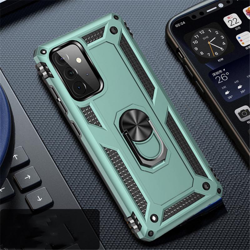 Роскошный противоударный защитный чехол с кольцом для Samsung Galaxy A53 A33 A23 A22 A12 S22 Ultra S21 Plus Redmi Note 11 10A 10C iPhone 13 12 11 Pro Max Чехол-подставка