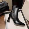 Fashion Elegant Women High Heels Ankle Boots Chunky Fashion Goth Heeled Shoes Winter Woman Pumps 2025 Winter Chelsea Short Botas Mujer